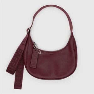 NWT BAGGU Recycled Leather Small Crescent Bag